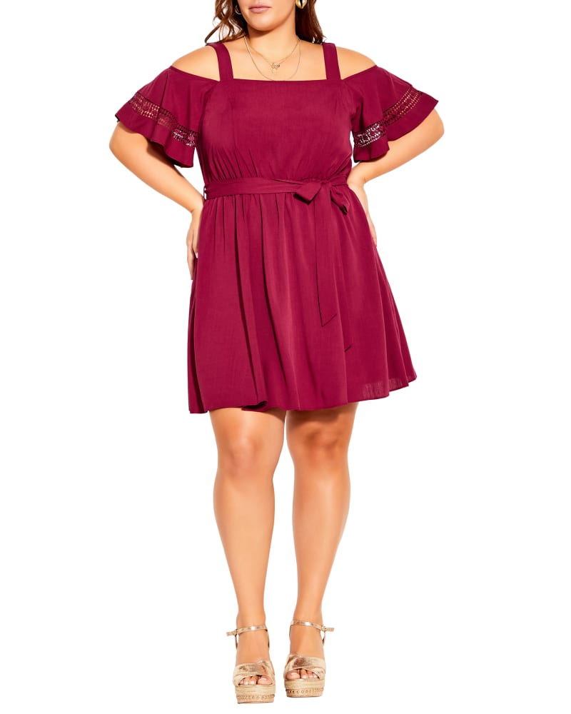City chic cold shoulder dress on sale